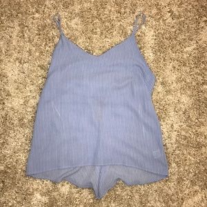 Striped Tank with Opened Bow Back